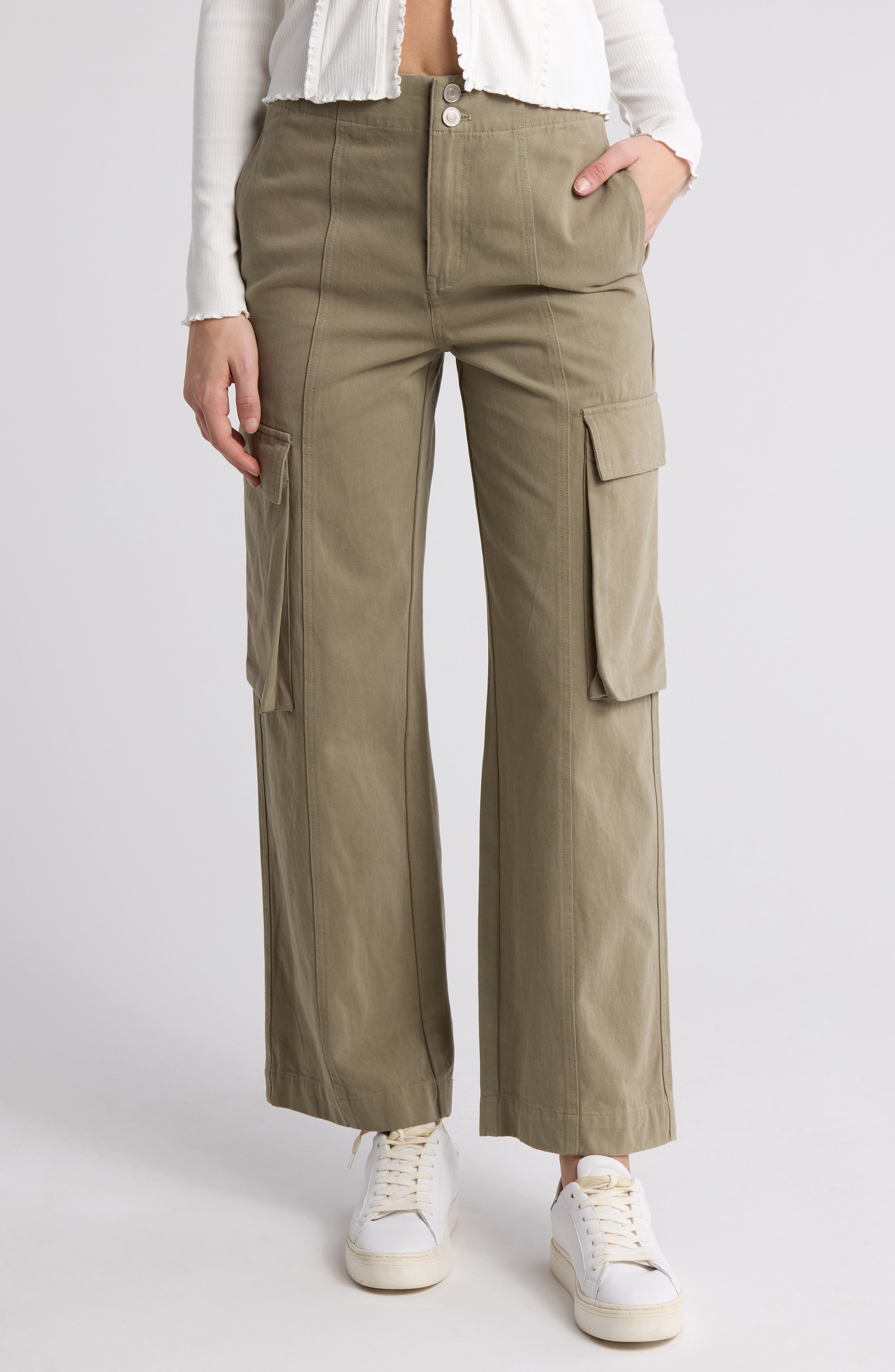 Elodie High Waist Wide Leg Cargo Pants