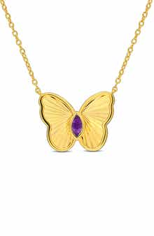 DELMAR Butterfly Pendant Necklace