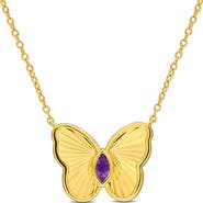 DELMAR Butterfly Pendant Necklace