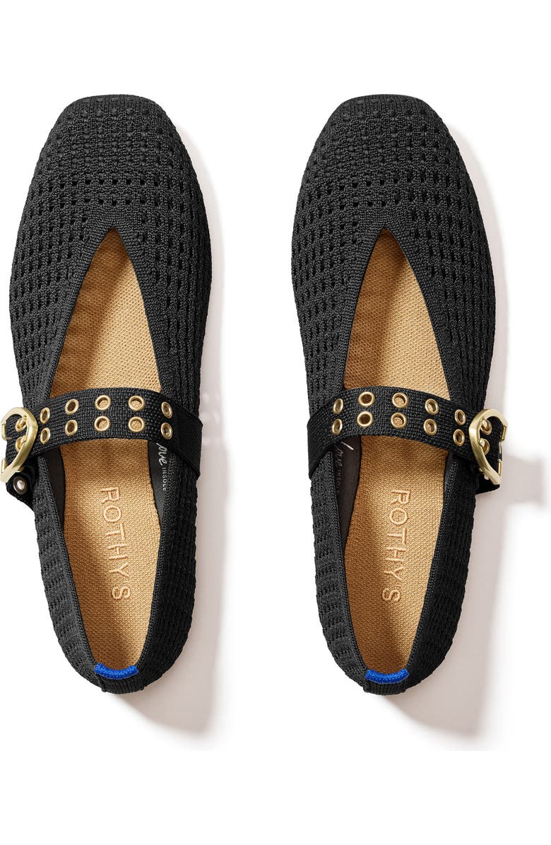 Rothy's The Max Buckle Mary Jane, Alternate, color, Black Mesh