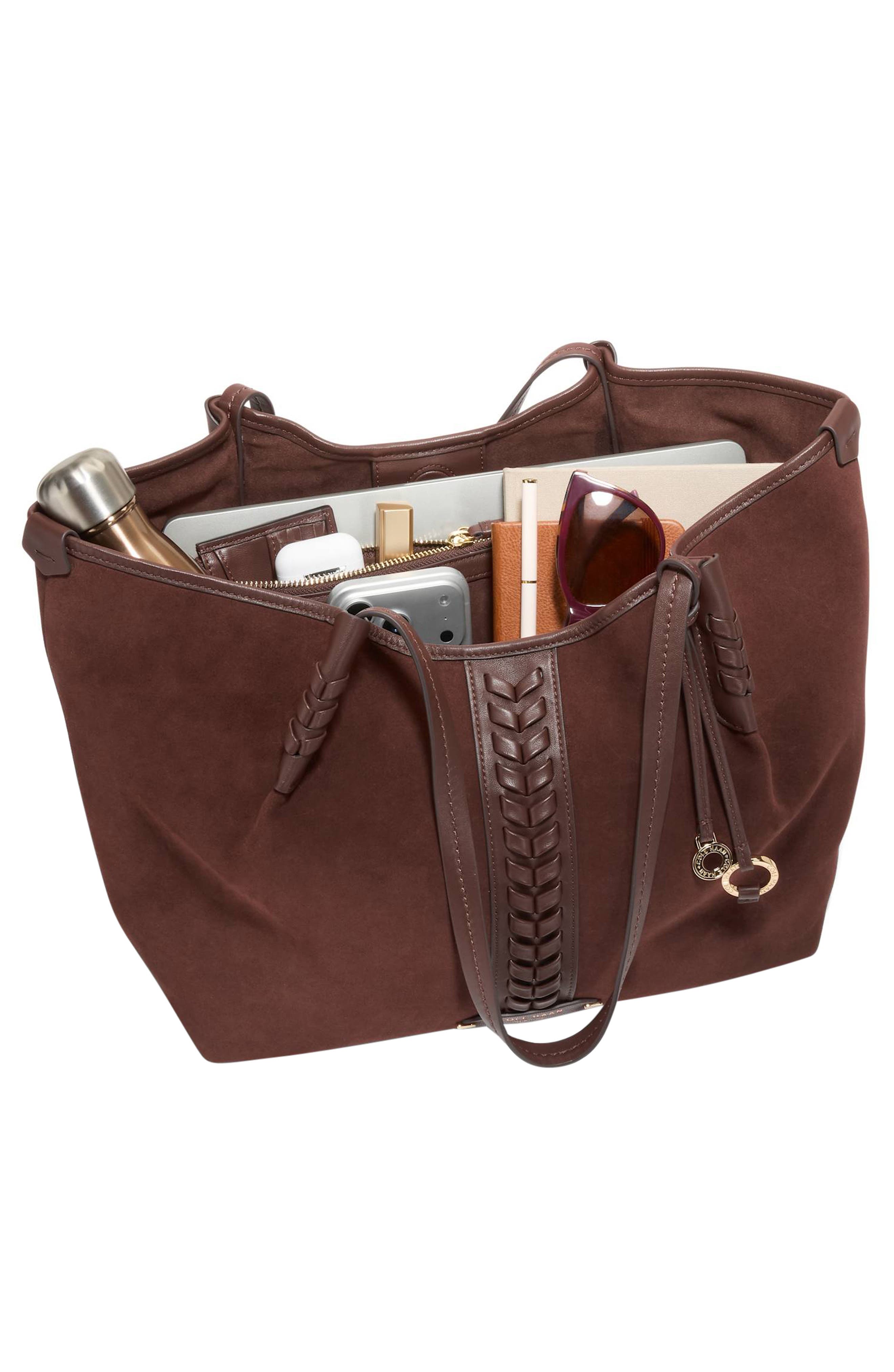 Isabella Leather Slouchy Tote, Alternate, color, MADEIRA BROWN