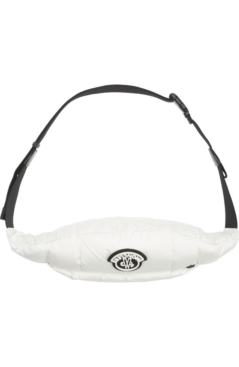 Moncler Legere Logo Water Repellent Down Puffer Belt Bag, Alternate, color,