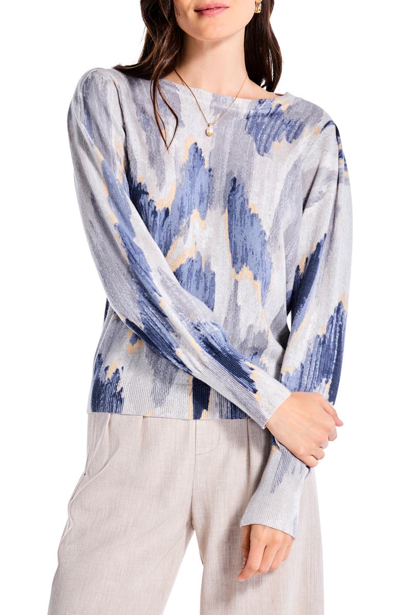 NIC+ZOE MIsty Ikat Sweater, Main, color,