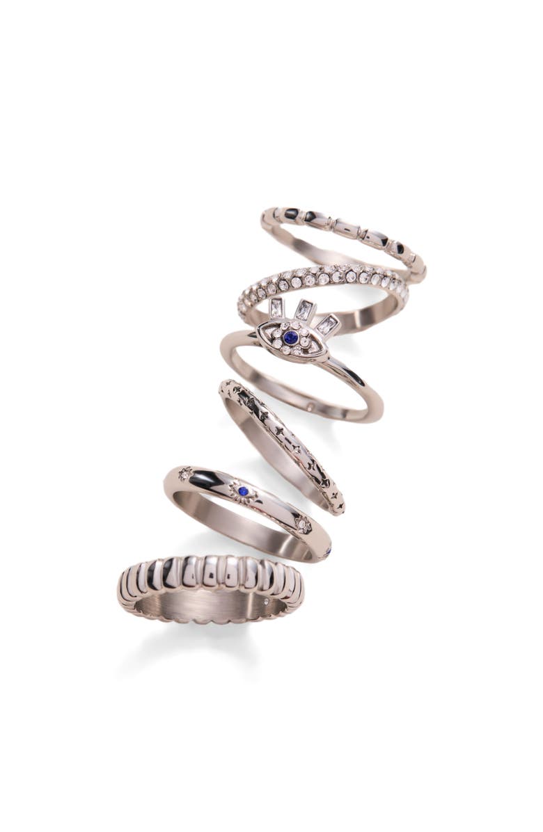 Alex and Ani Multi Textured Stacking Ring Set of 3, Alternate, color,