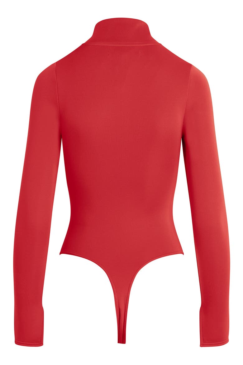 Long Sleeve Bodysuit, Alternate, color, POINSETTIA