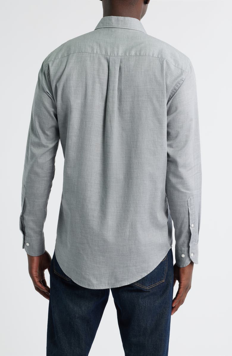 Peter Millar Highlands Soft Twill Button-Up Shirt, Alternate, color, Gale Grey
