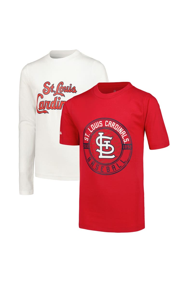 Youth Stitches Red/White St. Louis Cardinals T-Shirt Combo Set, Main, color, Red