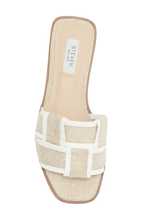 Steven New York Haya Slide Sandal In White