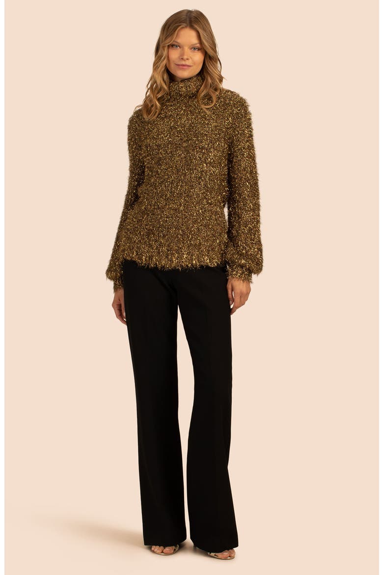 Elara Turtleneck Sweater, Alternate, color, GOLD