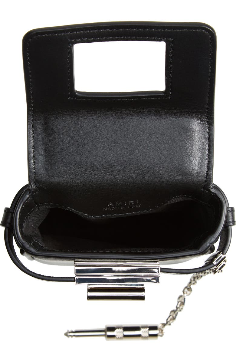 AMIRI Mini Amp Leather Crossbody Bag, Alternate, color,