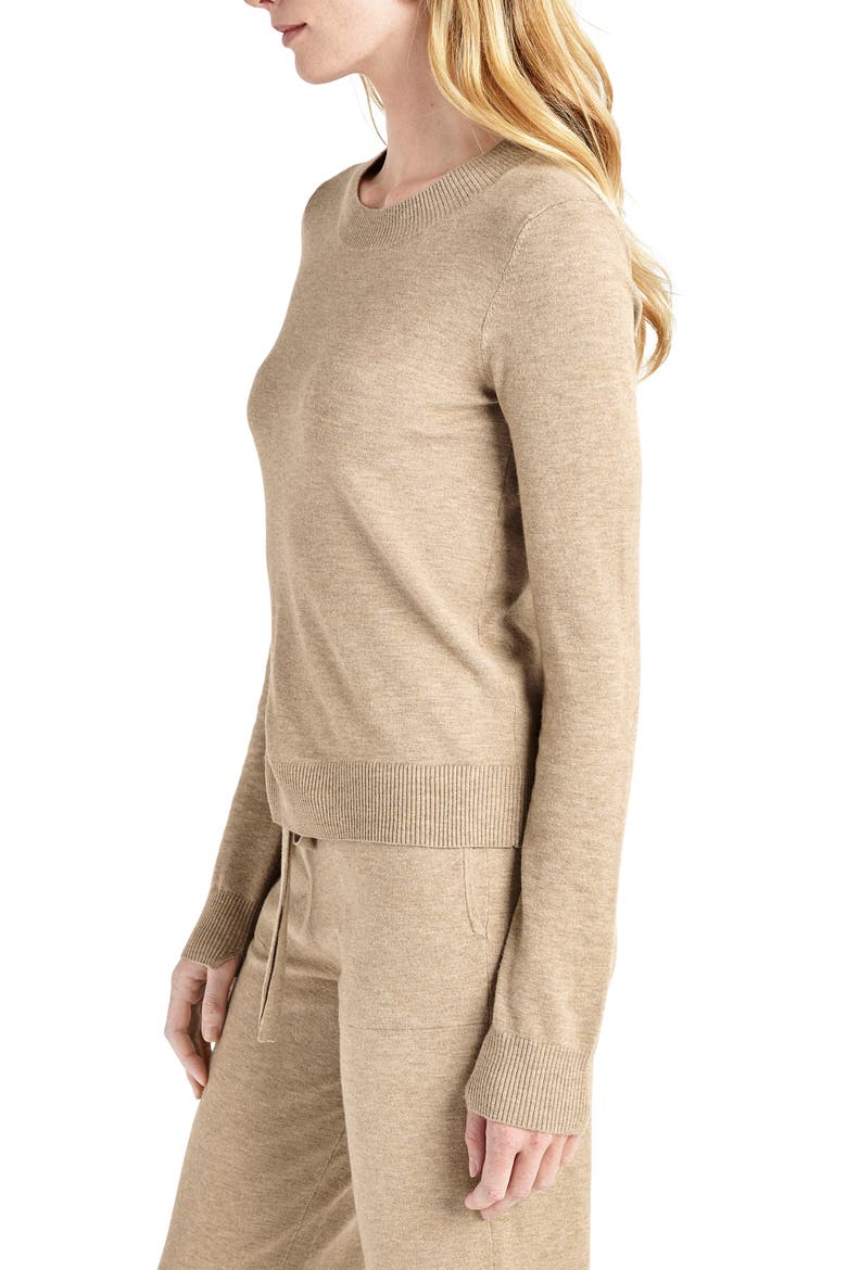 Jeanne Crewneck Sweater, Alternate, color, HEATHER CAMEL