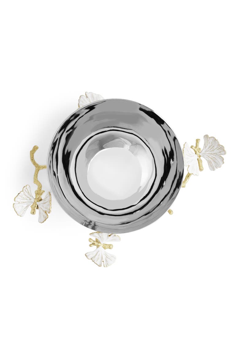 Butterfly Ginkgo Nut Bowl, Alternate, color, SILVER/ GOLD