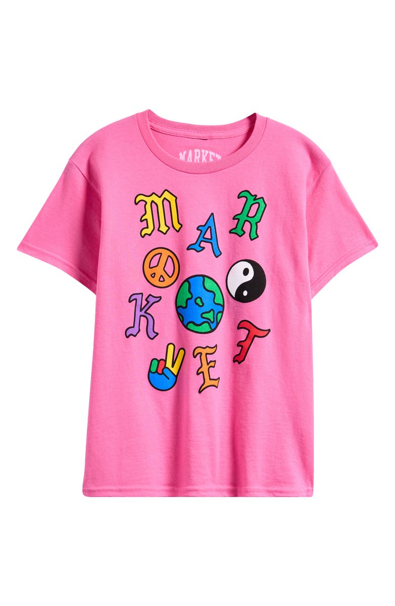 MARKET Kids' Mini Market Symbolic Graphic T-Shirt, Main, color, Pink