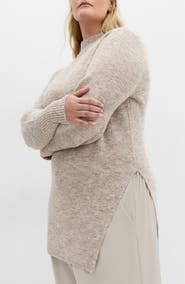 City Chic Side Split Mock Neck Longline Sweater