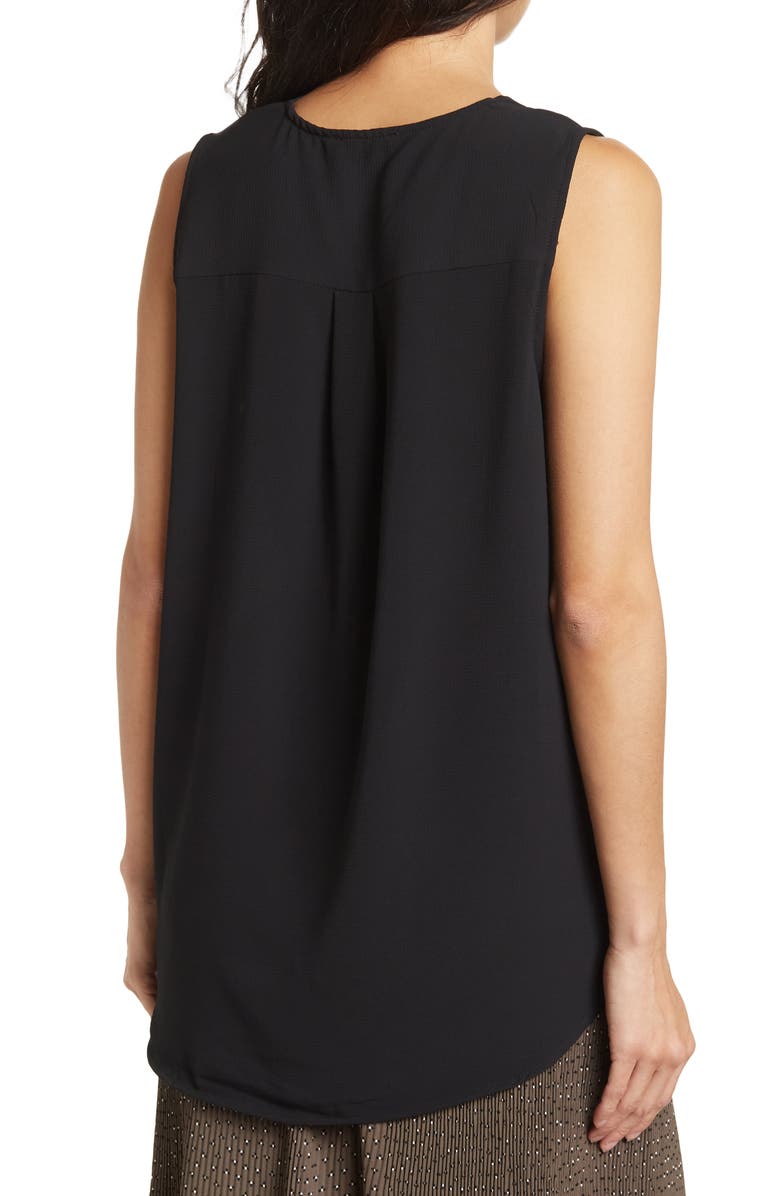 Adrianna Papell V-Neck Sleeveless Solid Top, Alternate, color,