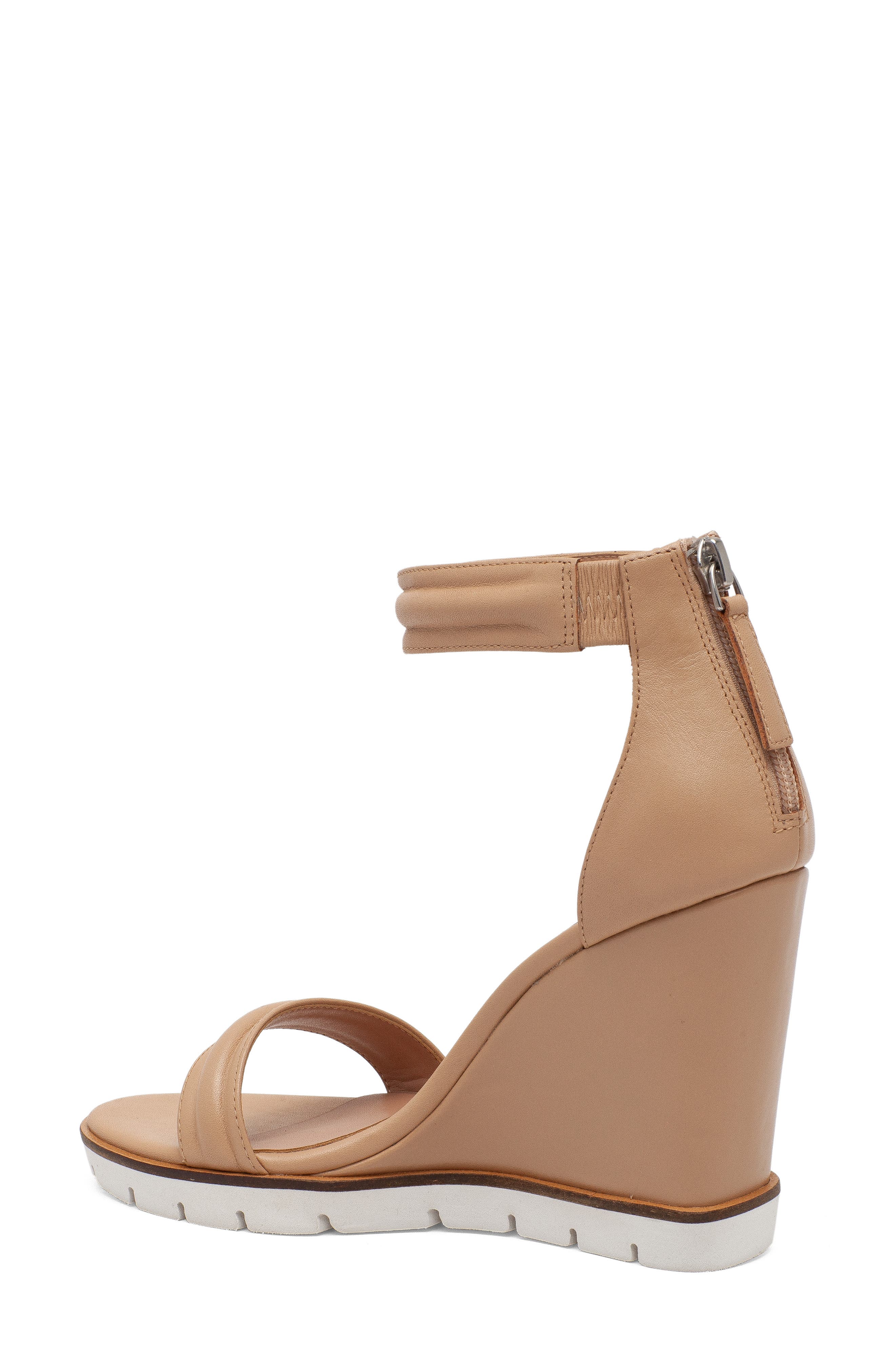 Evyne Wedge Sandal, Alternate, color, DESERT SAND LEATHER