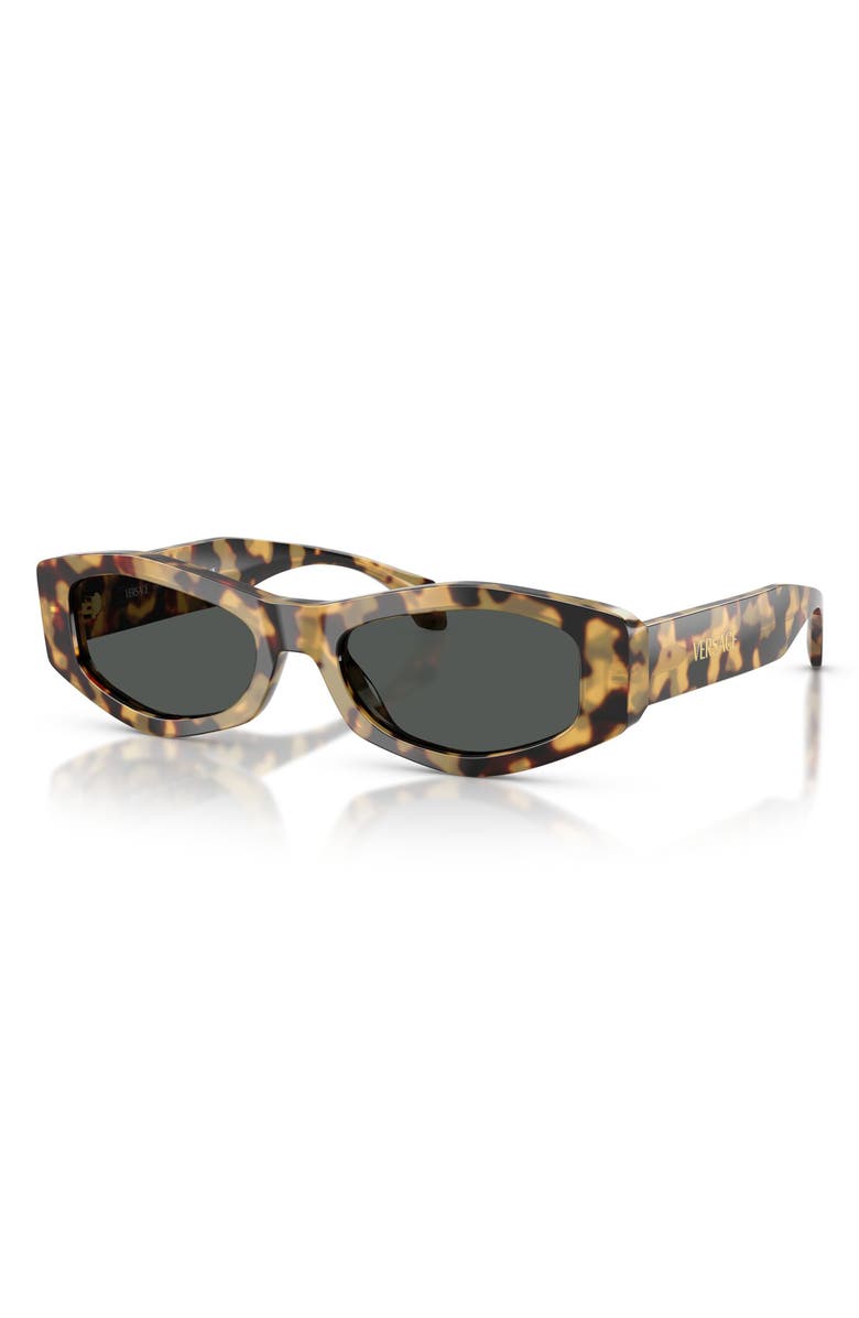 Versace 54mm Irregular Sunglasses, Alternate, color, Dark Grey
