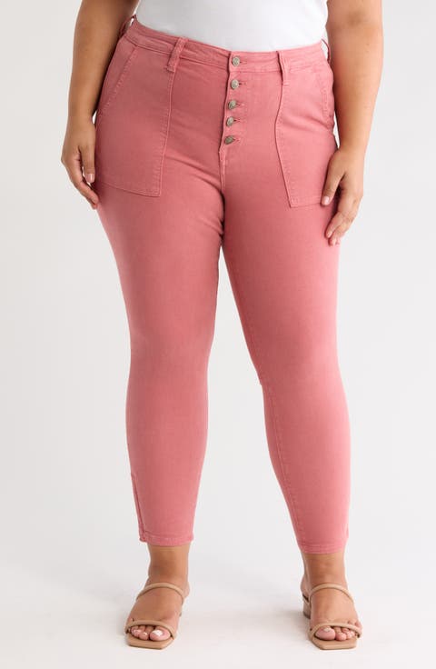 Maxine Park Zip Hem Skinny Jeans (Canyon Rose) (Plus)