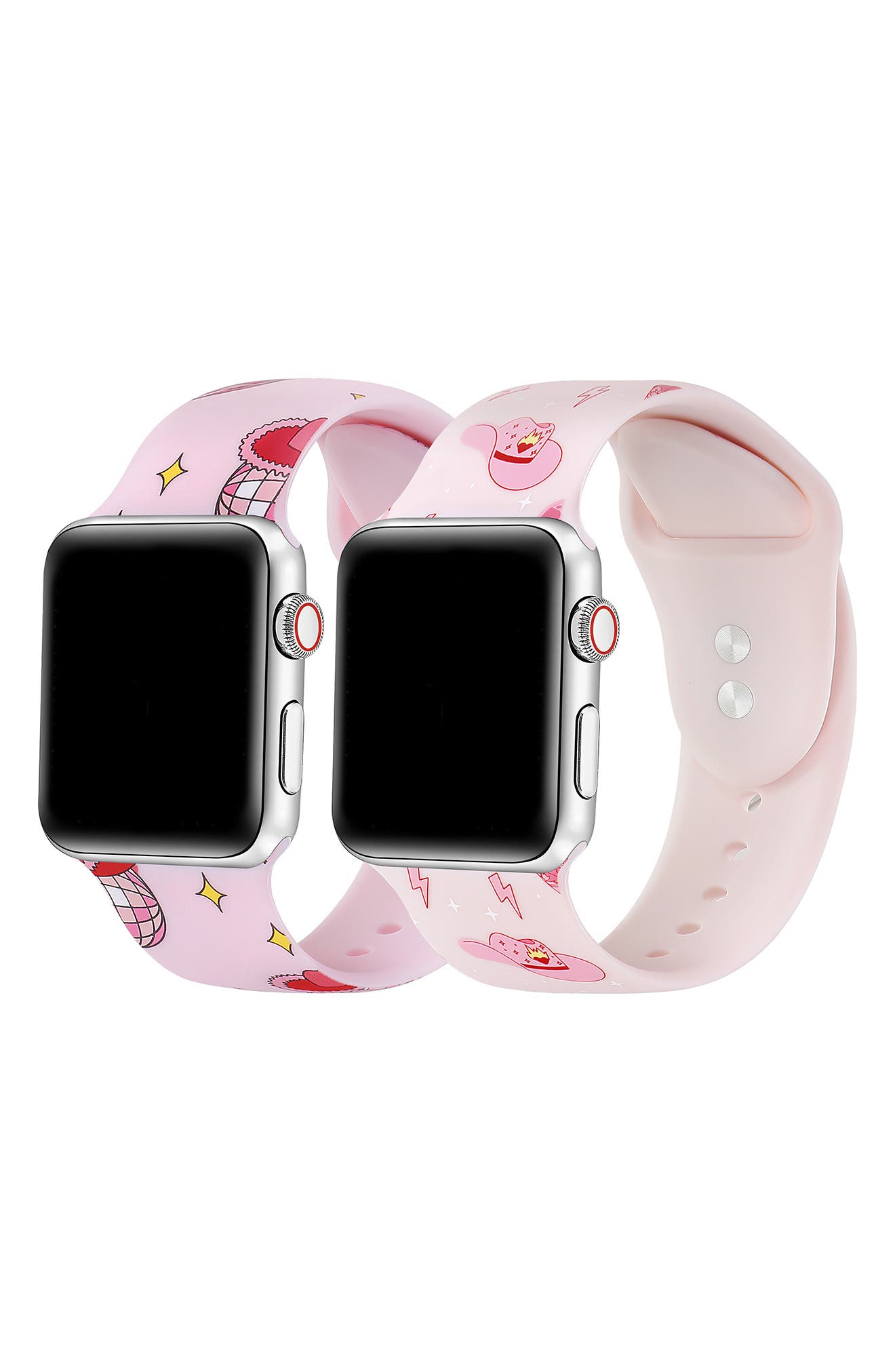 Posh Tech Set of 2 Printed Silicone Watchbands