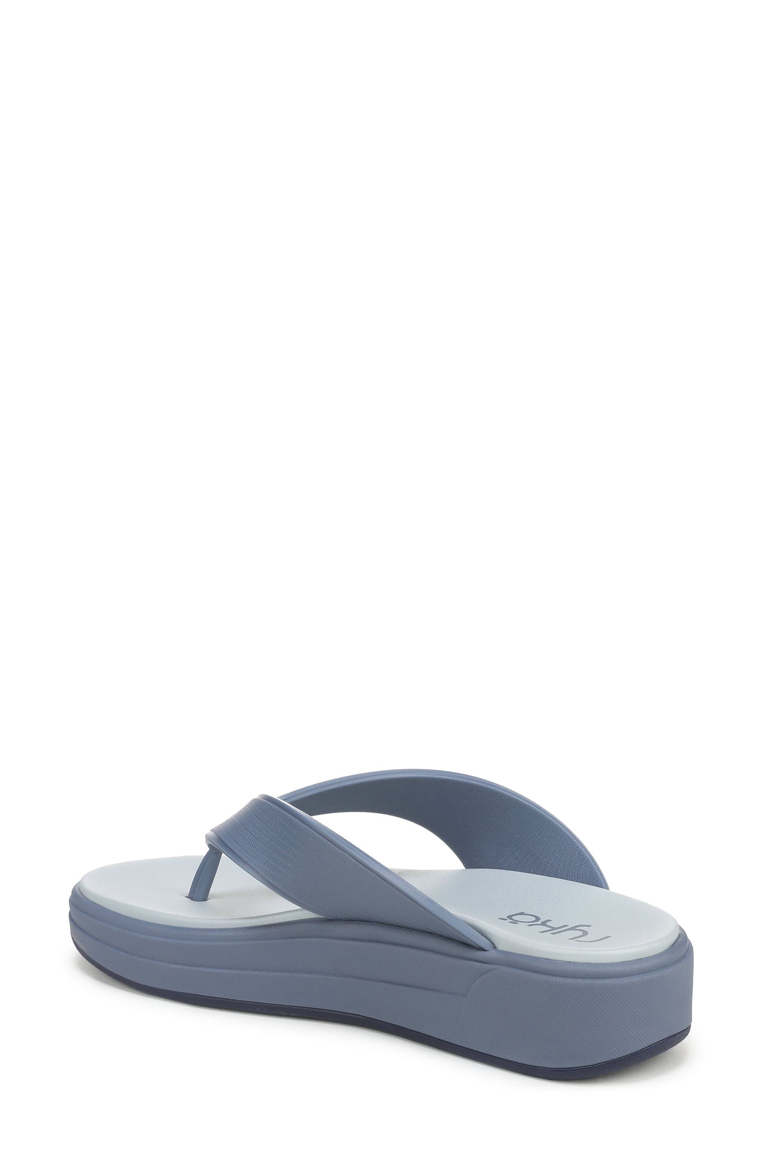 Viv Platform Thong Sandal, Alternate, color, FLINTSTONE BLUE