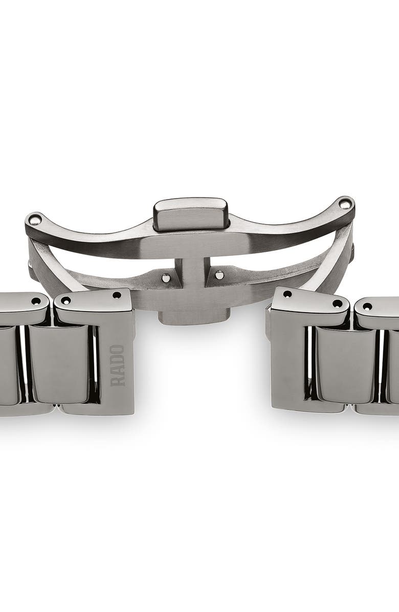 RADO True Square Automatic Open Heart Bracelet Watch, 38mm, Alternate, color, Blue