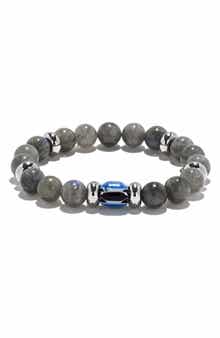 EYE CANDY LOS ANGELES Men's Chris Bead Stretch Bracelet