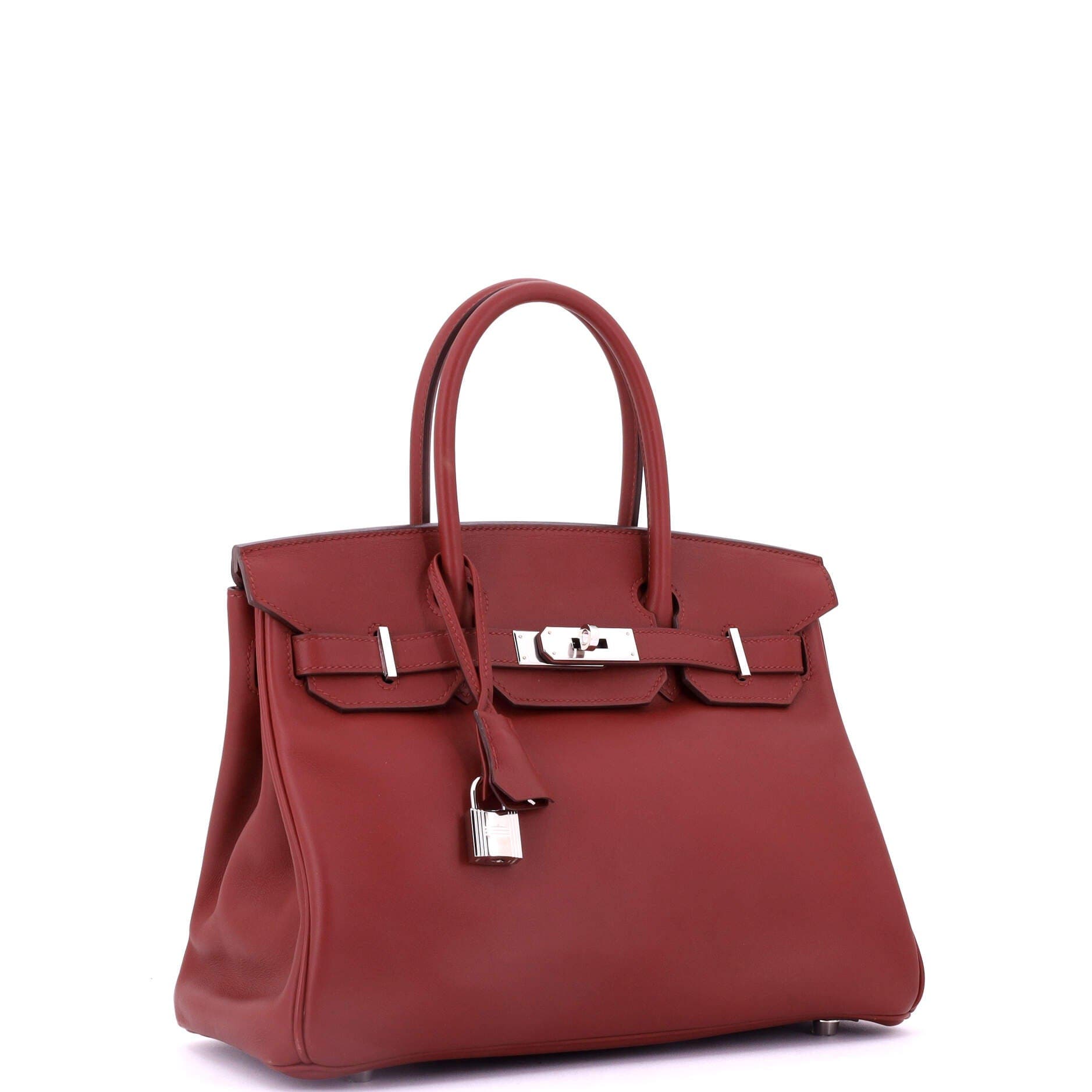 Pre-Owned Hermes Birkin Handbag Red Swift with Palladium Hardware 30, Alternate, color, Rouge H