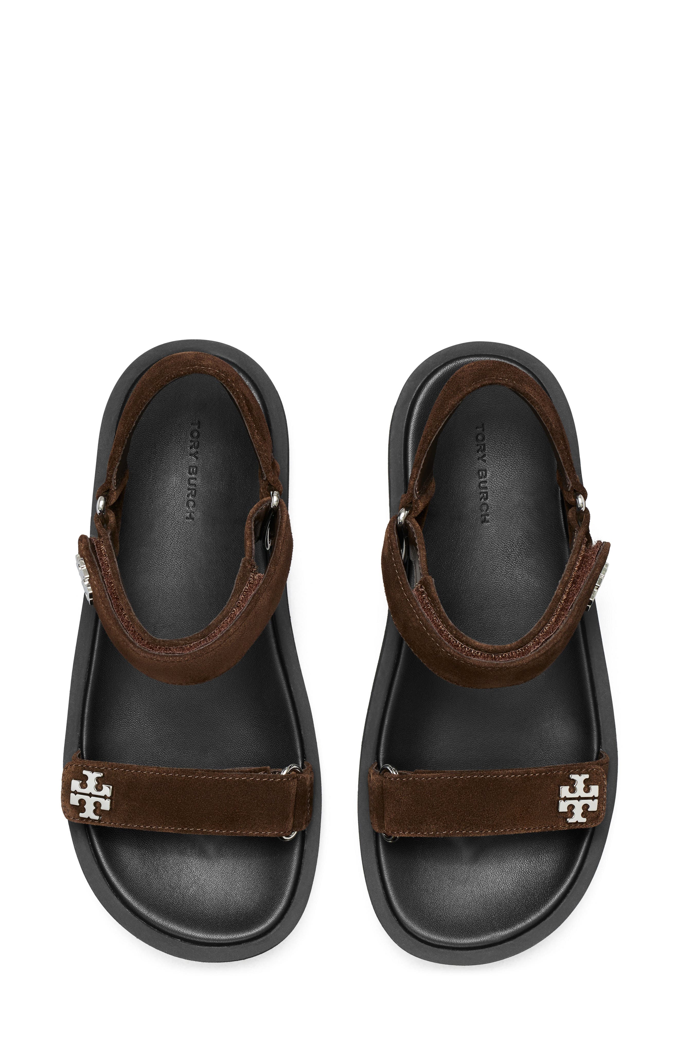 Kira Ankle Strap Sandal, Alternate, color, DARK COCOA / PERFECT BLACK