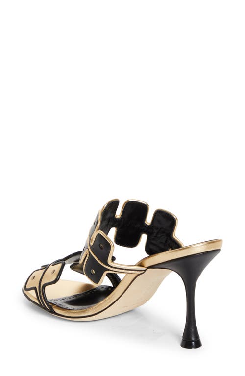 Manolo Blahnik Aplinanu Nappa Leather Double-band Slide Sandals In Black