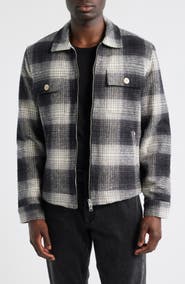 AllSaints Matheson Check Organic Cotton Jacket