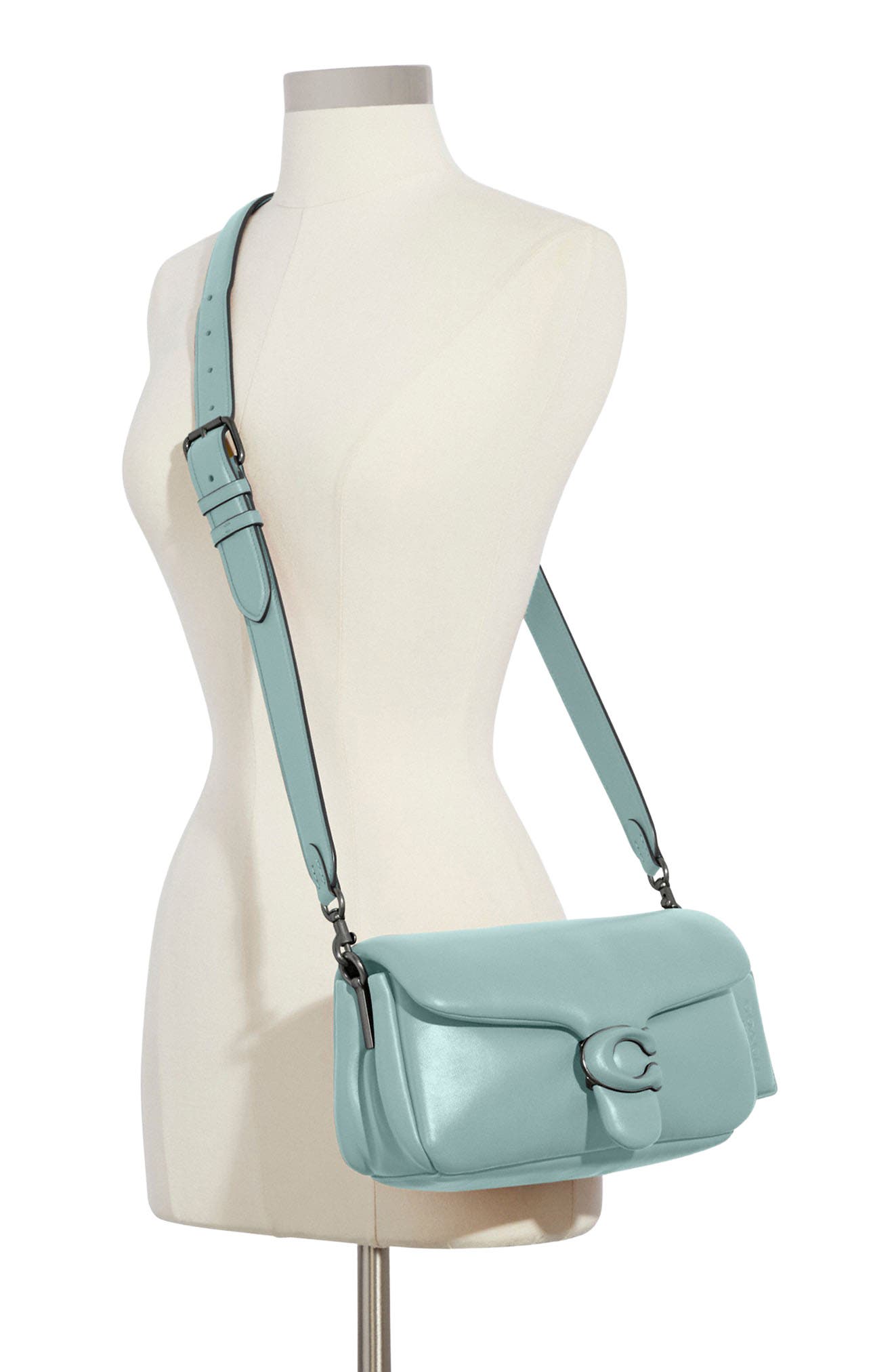 Pillow Tabby 26 Leather Shoulder Bag, Alternate, color, V5/ AQUA