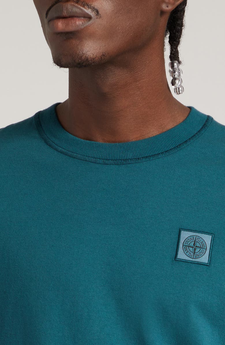 Stone Island Logo Patch Cotton T-Shirt, Alternate, color,