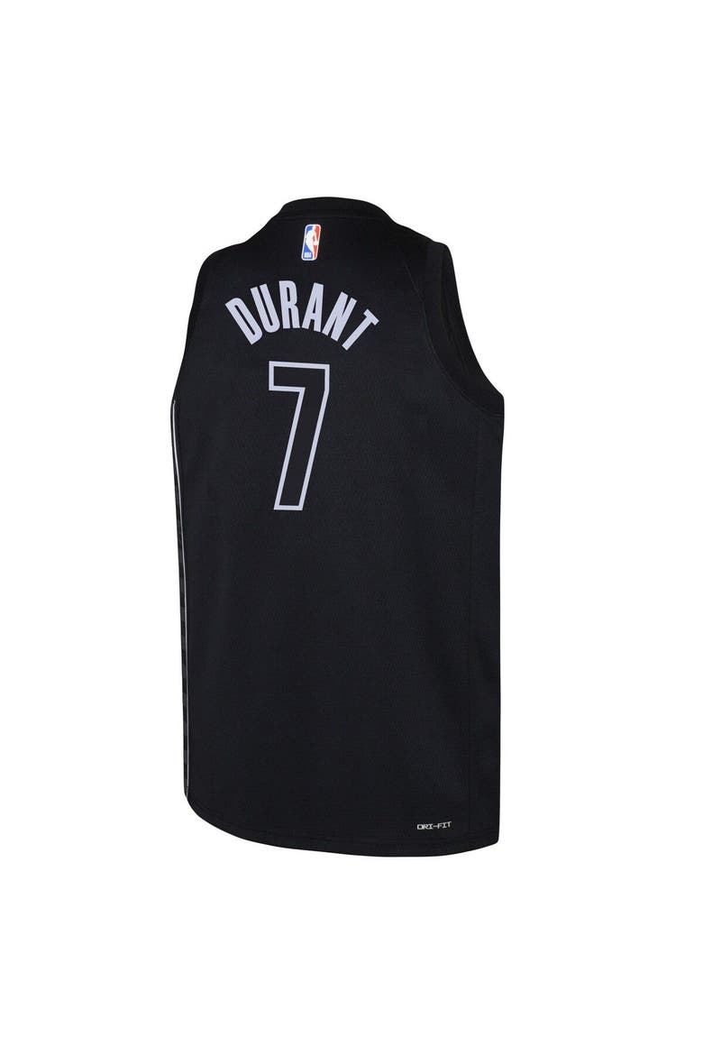 Youth Jordan Brand Kevin Durant Black Brooklyn Nets Swingman Jersey - Statement Edition, Alternate, color, Black