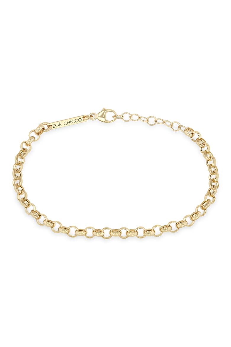 14K Yellow Gold Large Rolo Chain Bracelet, Main, color, 14K YELLOW GOLD