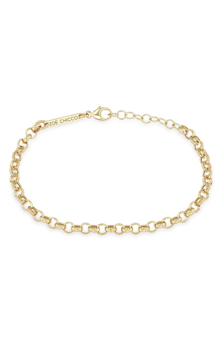Zoë Chicco 14K Yellow Gold Large Rolo Chain Bracelet, Main, color, 14K Yellow Gold