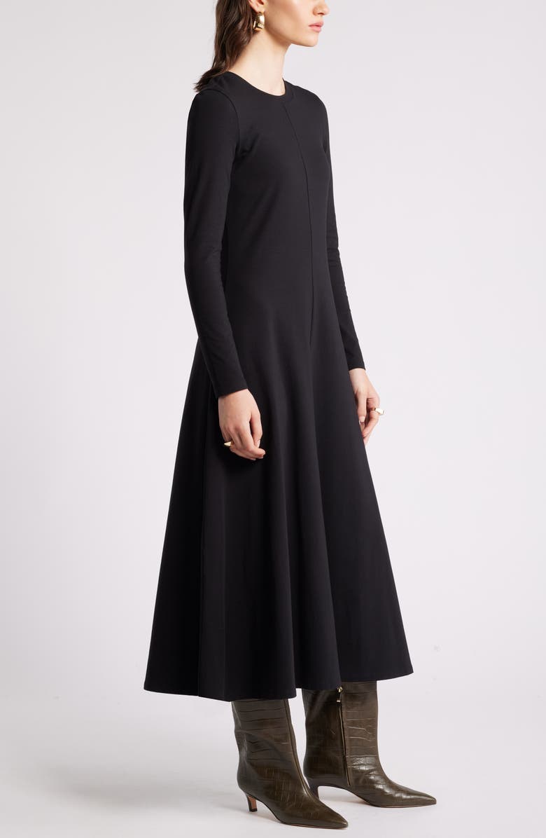 Nordstrom Long Sleeve Crewneck Maxi Dress, Alternate, color, 
