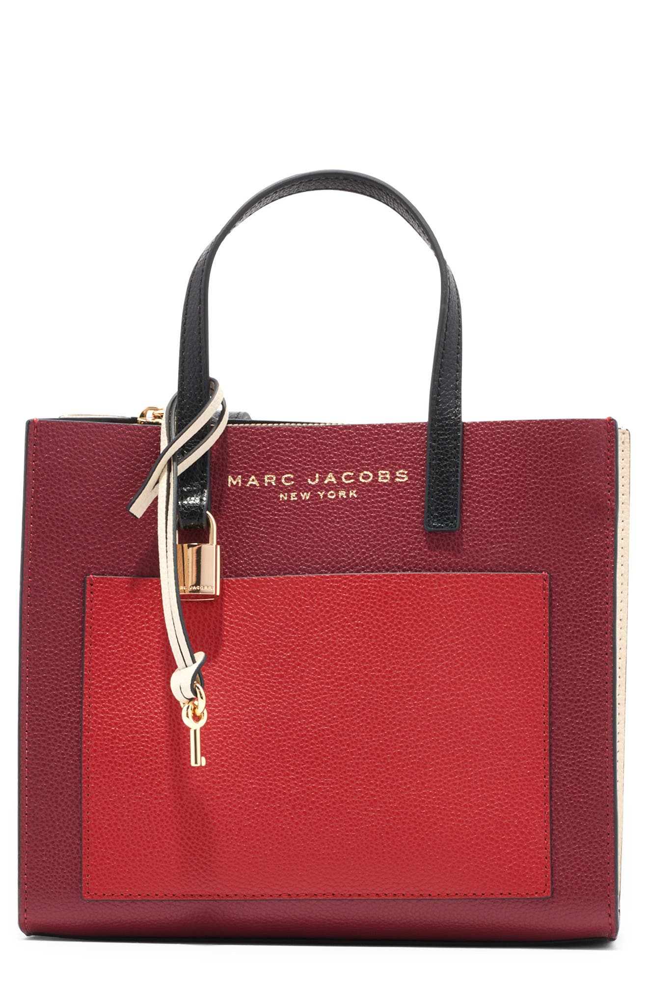 トートバッグ Marc Jacobs Mini Grind Colorblock Leather Tote Bag Marc Jacobs Mini Grind Colorblock Leather Tote Bag - Tote