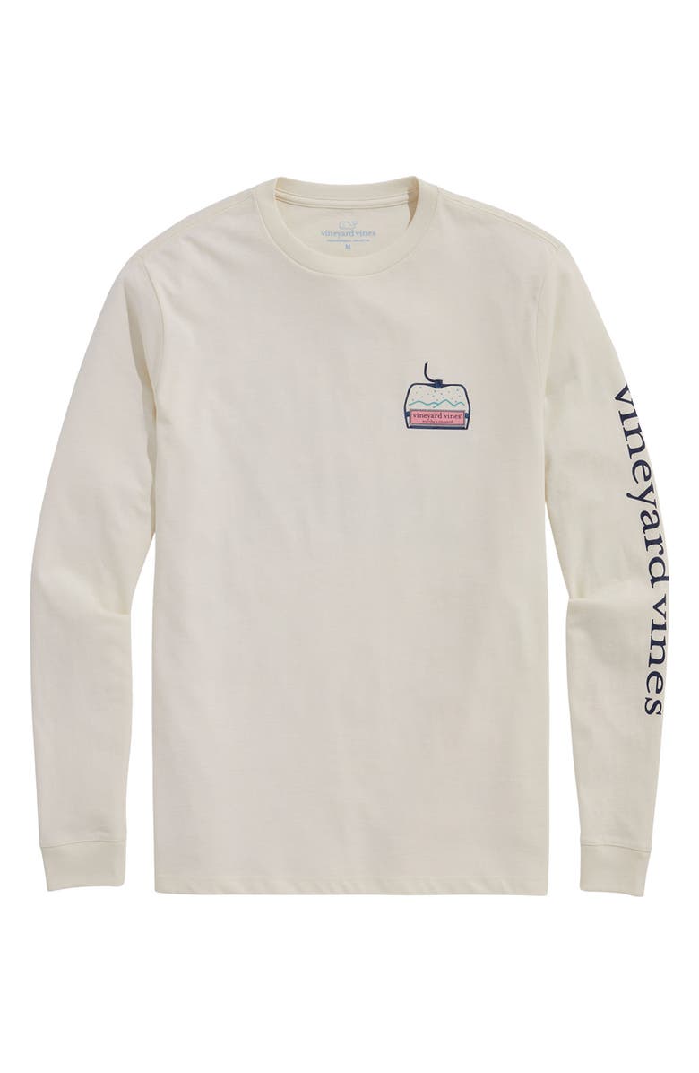 vineyard vines Ski Lift Logo Box Long Sleeve Cotton Graphic T-Shirt, Main, color,
