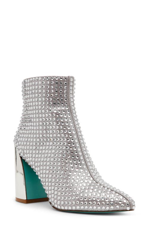 Betsey Johnson Colby Embellished Bootie in Silver 