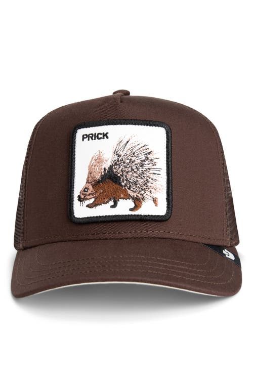 Goorin Bros . Prick Embroidered Patch Twill Trucker Hat In Brown