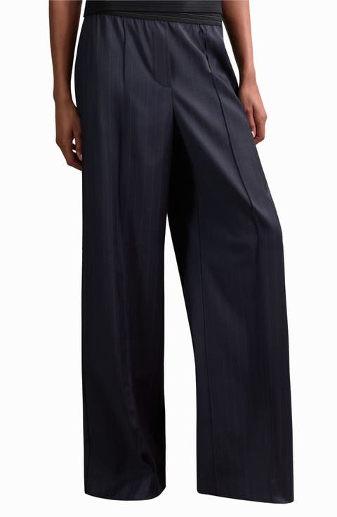 Neave Pinstripe Wide Leg Pants