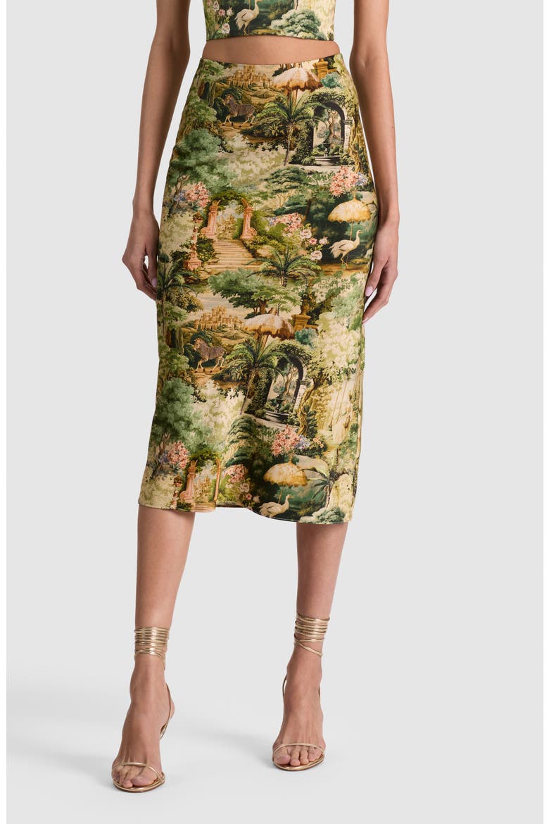 Maeve Landscape Print Midi Skirt, Main, color, TERRAIN LG