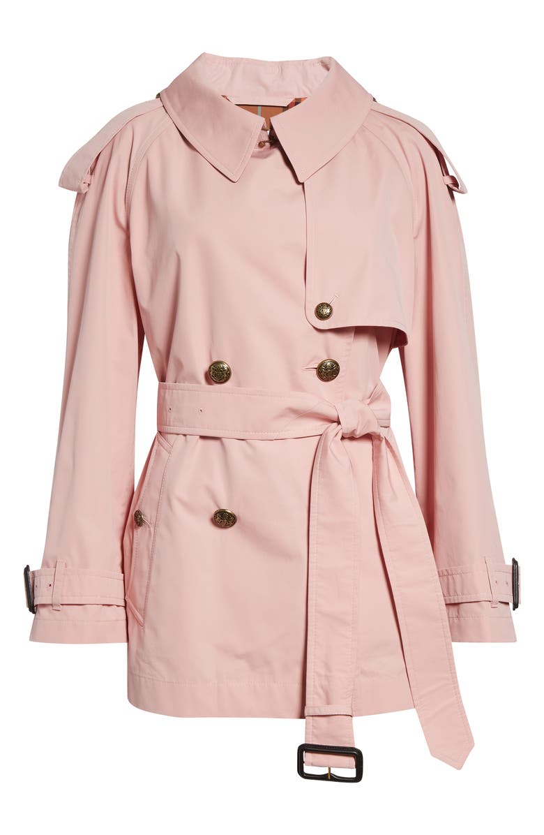 Burberry Fitzrovia Belted Trench Coat, Main, color, Begonia Pink Ww Pro