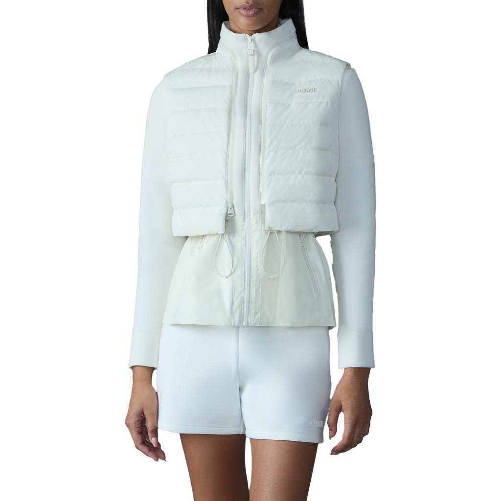 Mackage Priscilla 3-in-1 Hybrid Lightweight Jacket With Down Vest In Cream