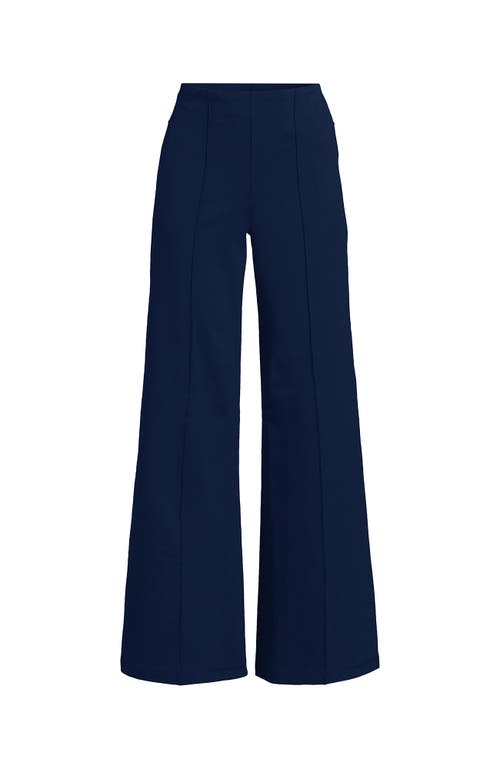 Lands' End Starfish High Rise Palazzo Pants In Deep Sea Navy