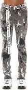 Cult of Individuality Punk Belted Rip & Repair Super Skinny Jeans