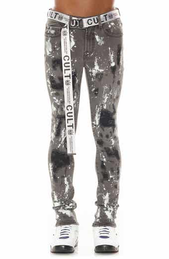 Punk Belted Rip & Repair Super Skinny Jeans