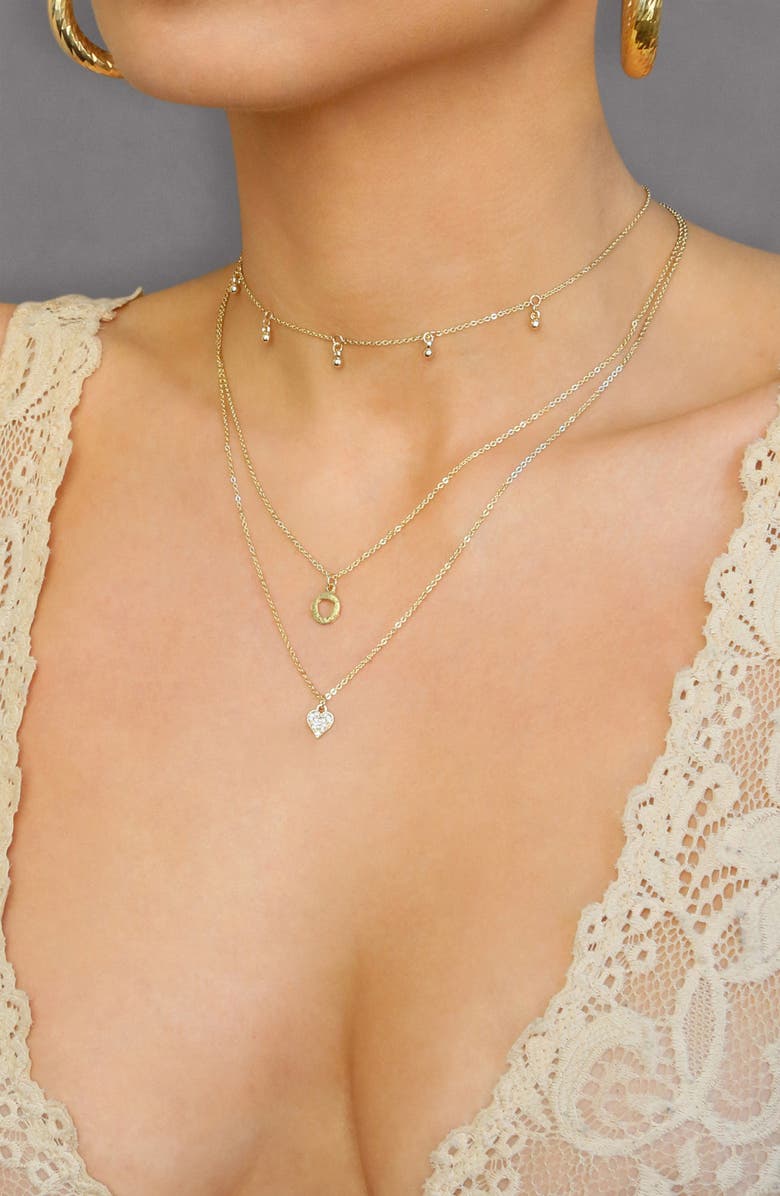 Ettika Heart Charm Layered Necklace, Alternate, color, 