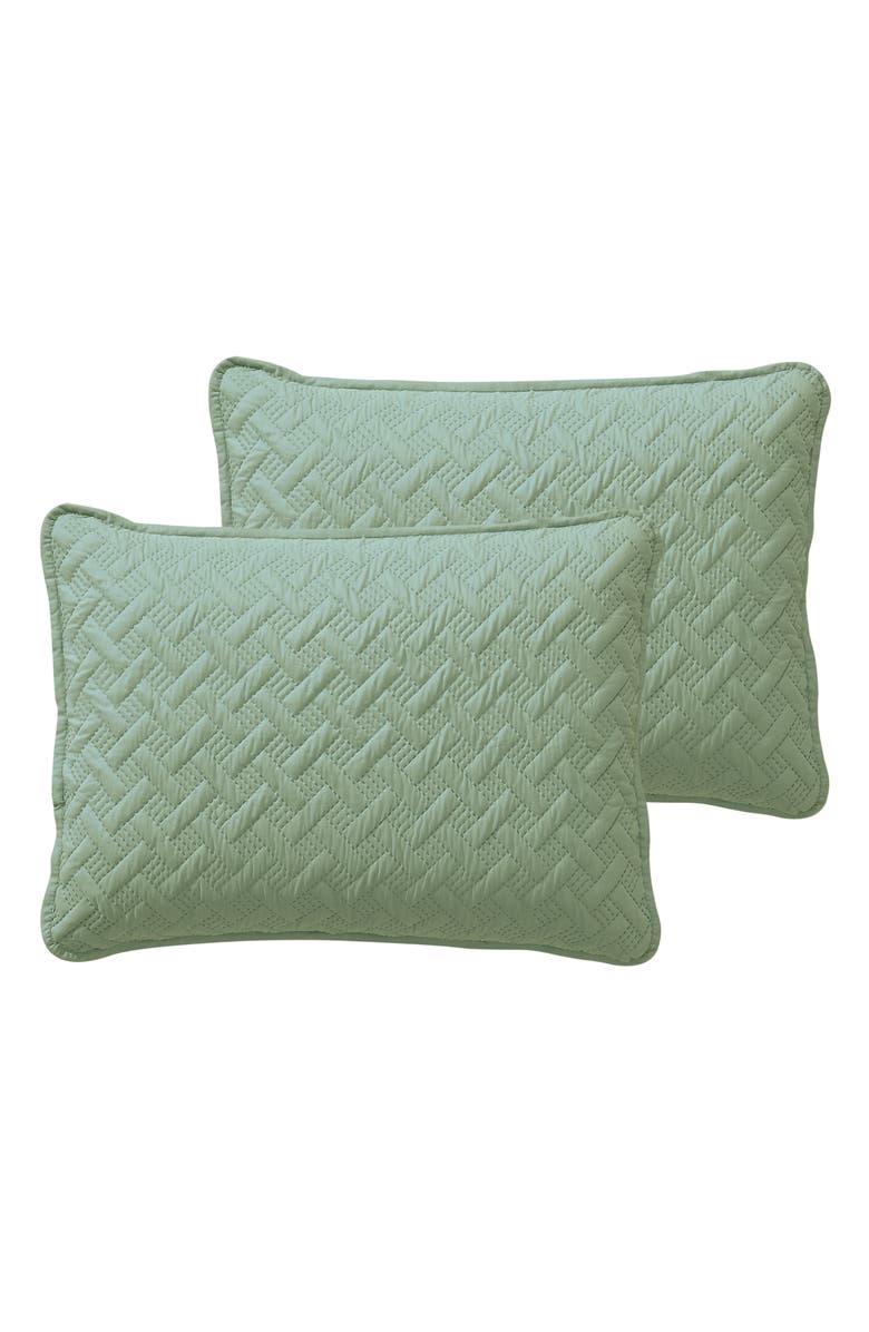 VCNY HOME Nina Embossed Basketweave Quilt Set - Twin, Alternate, color, Green
