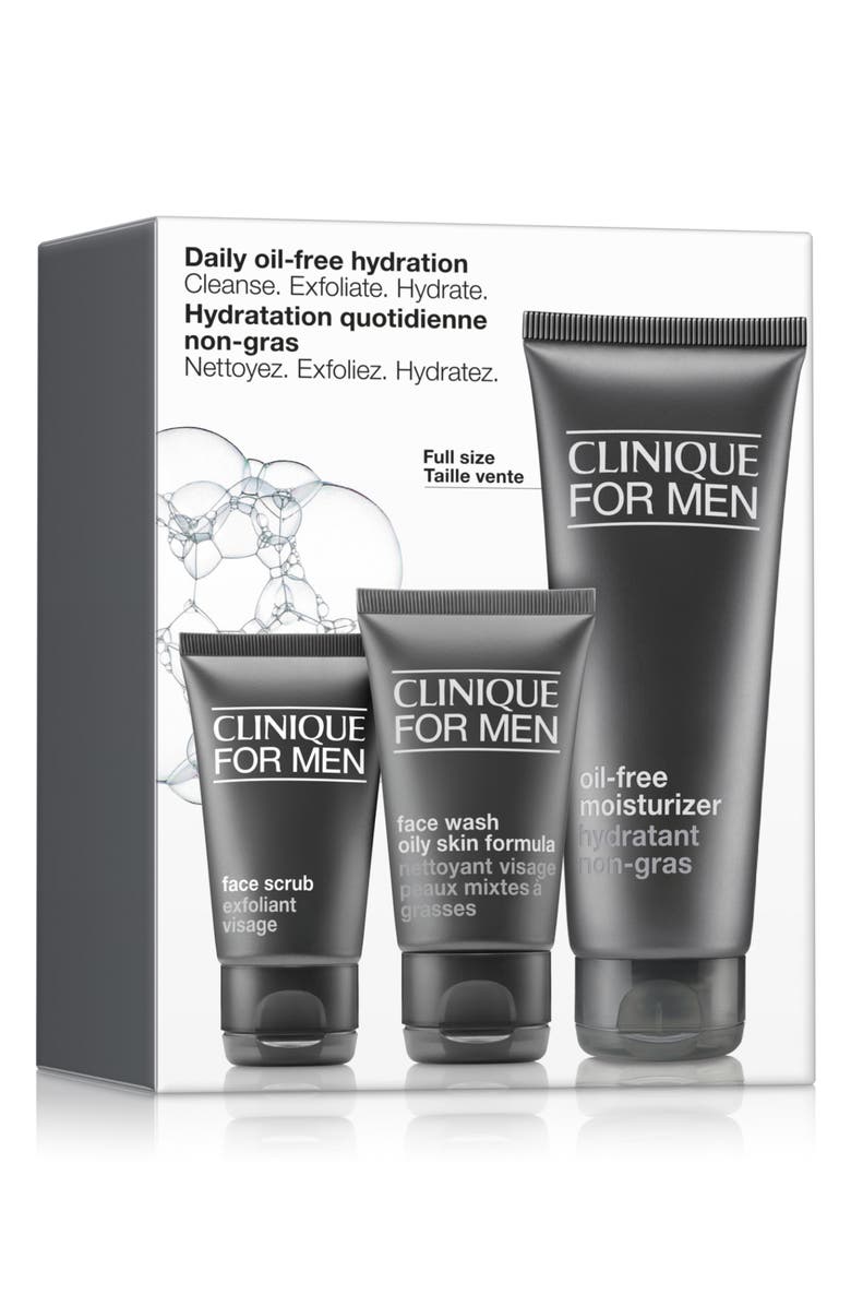 Clinique Daily Oil-Free Hydration Men's Skincare Set $53 Value, Alternate, color, 